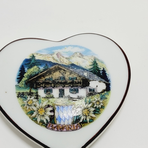 Vintage Porcelain Reutter Bavaria Jewelry Trinket Dish with Cover Heart Shaped. - Picture 5 of 7